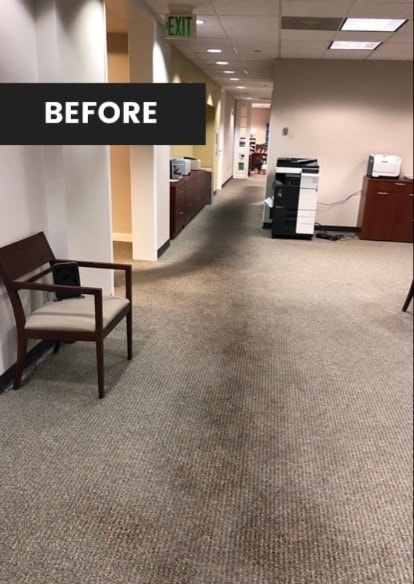 Before cleaning — Office Carpet Cleaning